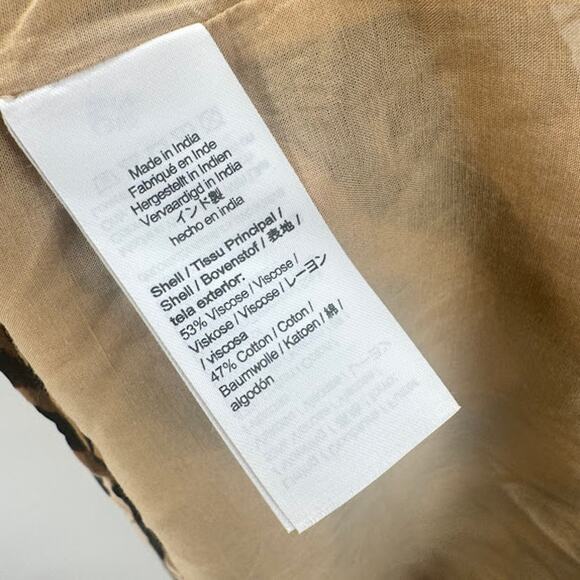 J.Crew Dress Smocked-waist Cotton Voile Zebra Stripe Midi Women's Size Medium‎ - Picture 6 of 7